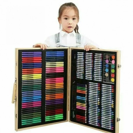 Набор художника 180 предметов в деревянном кейсе  оптом-6