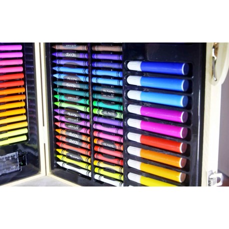 Набор художника 180 предметов в деревянном кейсе  оптом-3