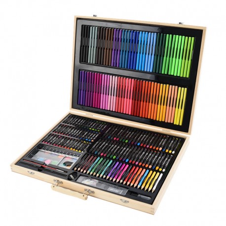 Набор художника 180 предметов в деревянном кейсе  оптом-2