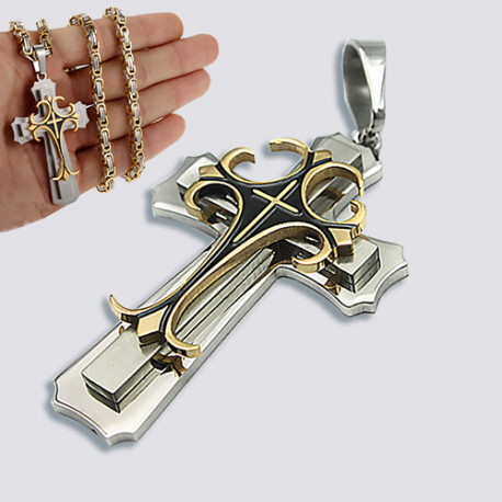 Мужской кулон крест Steel Rage  оптом-1