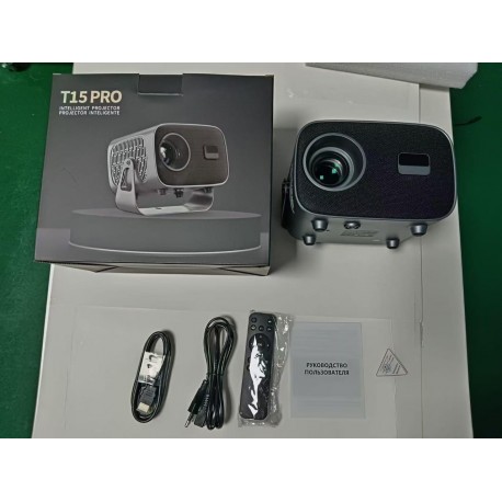 Портативный проектор T15 PRO 1080p Full HD с пультом управления-4