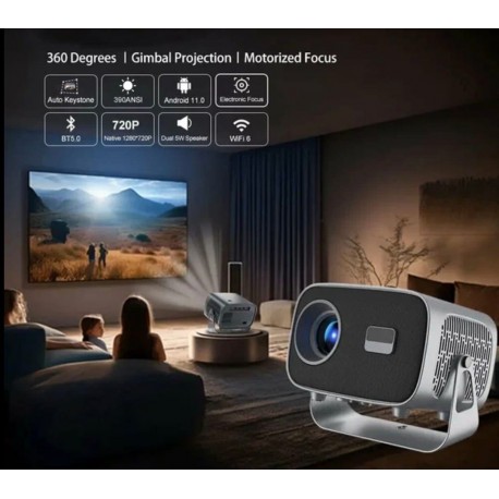 Портативный проектор T15 PRO 1080p Full HD с пультом управления-5