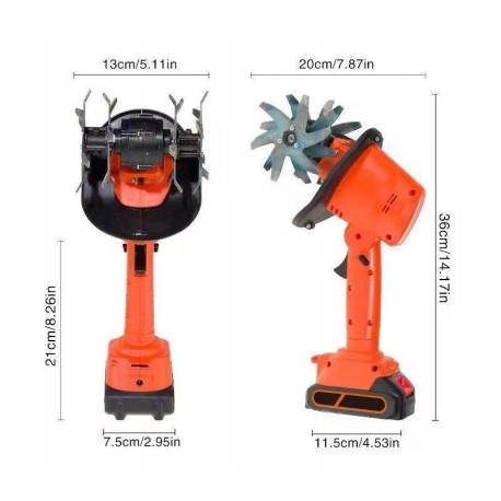 Аккумуляторная садовая электротяпка, ручной культиватор-4