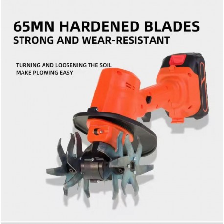 Аккумуляторная садовая электротяпка, ручной культиватор-5