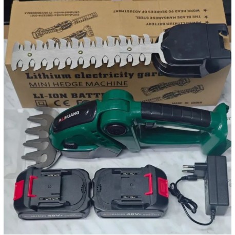 Кусторез садовый аккумуляторный с 2 АКБ  оптом-9