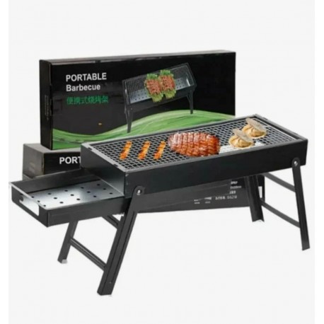Мангал складной PORTABLE Barbecue с решеткой для барбекю-5