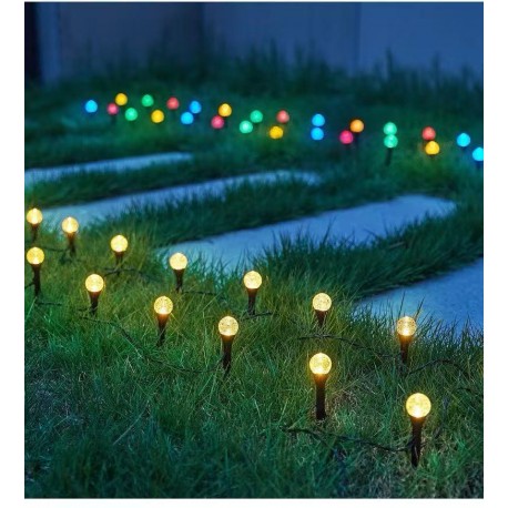 Набор светильников для газона SL-818 10 LED ламп, на солнечной батарее, желтые-7