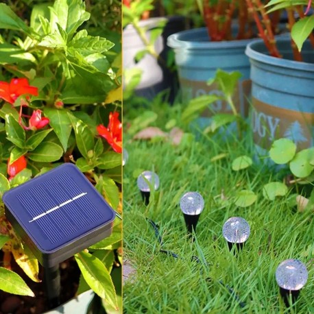 Набор светильников для газона SL-818 10 LED ламп, на солнечной батарее, желтые-5