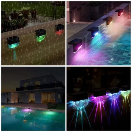 Светодиодные уличные фонари на солнечной энергии для сада, пруда, бассейна 2 шт-6