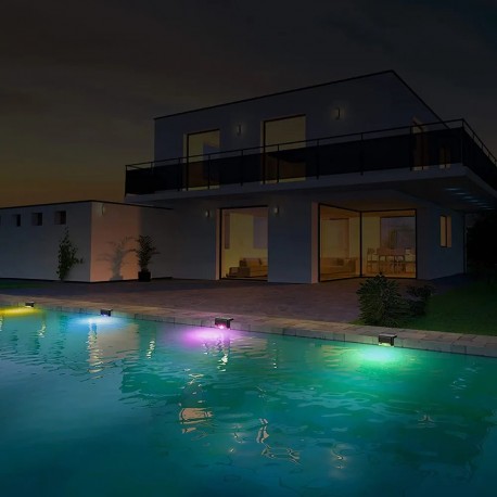 Светодиодные уличные фонари на солнечной энергии для сада, пруда, бассейна 2 шт-8