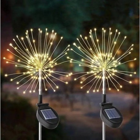 Садовый светильник ФЕЙЕРВЕРК 200 диодов на солнечной батарее 2 шт  оптом-3