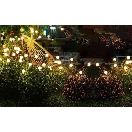 Садовый светильник СВЕЧА 8 лампочек для двора, газона на солнечной батарее 2 шт  оптом-7