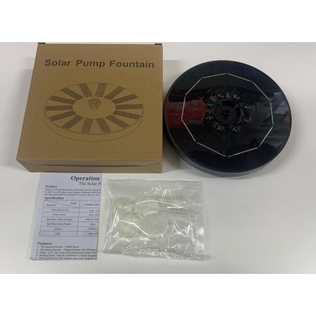 Садовый фонтан-фонарь на солнечной батарее ⌀16 см-5