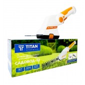 Ножницы-кусторез TITAN Садовод 3,6 V садовые, аккумуляторные, 2 насадки 