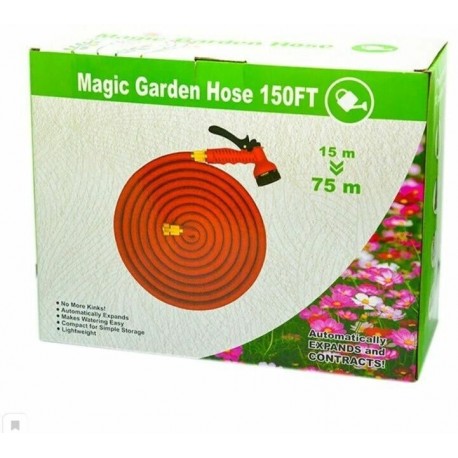 Шланг растягивающийся садовый для полива с насадкой 15-75м  оптом-7