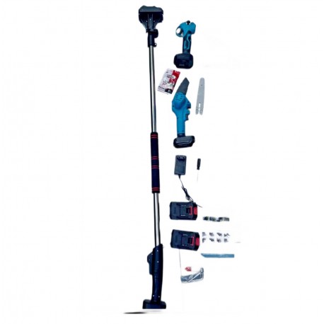 Набор 3 в 1 аккумуляторный секатор, с телескопической штангой и пилой, 2 АКБ-1