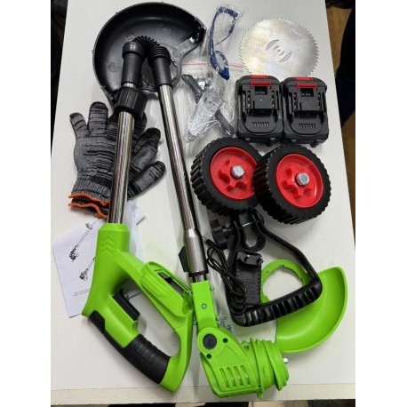 Триммер садовый аккумуляторный на 2 колесиках-5