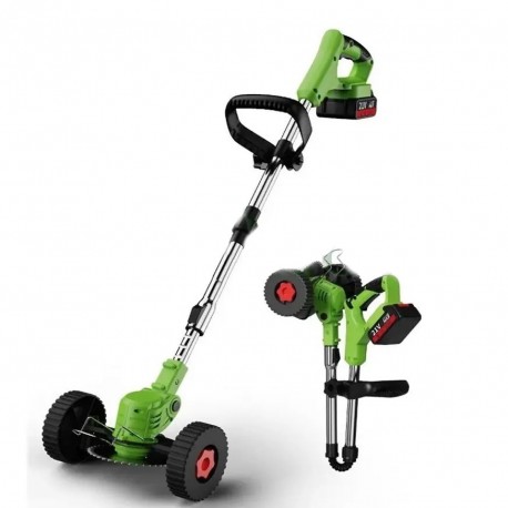 Триммер садовый аккумуляторный на 2 колесиках