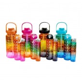 Комплект спортивных бутылок с маркерами времени, градиент для питьевой воды 3 шт 