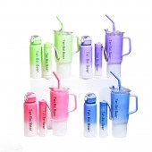 Набор бутылка для воды, вакуумный термос, кружка с соломинкой Tan Bei Bear  Набор бутылка для воды, вакуумный термос, кружка с соломинкой Tan Bei Bear