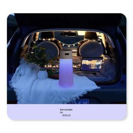 Светящиеся бутылка для воды 450 мл прозрачная с зарядкой Type-C  оптом-10