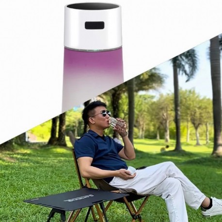 Светящиеся бутылка для воды 450 мл прозрачная с зарядкой Type-C  оптом-3