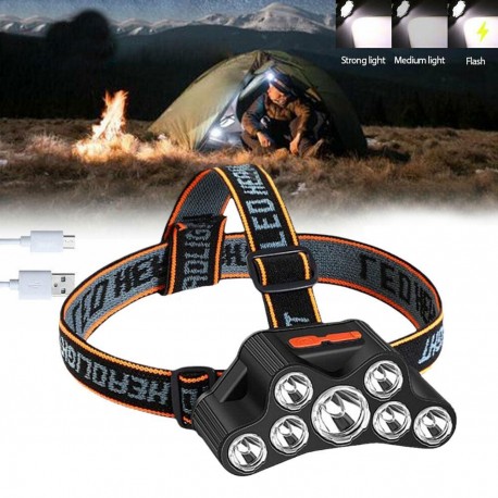 Фонарь налобный светодиодный F-T26 7 ламп  оптом-2