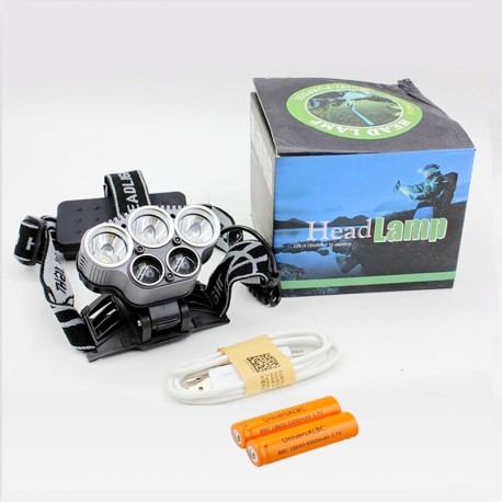 Налобный туристический фонарь с 5 светодиодами  оптом-3