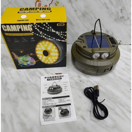 Аккумуляторный уличный фонарь для кемпинга, с гирляндой-3