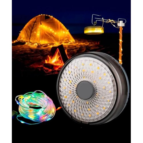 Кемпинговый фонарь с гирляндой на аккумуляторе с PowerBank-7