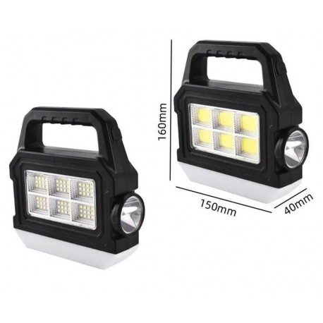 Мощный светодиодный фонарь на солнечной батарее для кемпинга  оптом-2