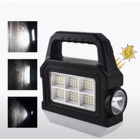 Мощный светодиодный фонарь на солнечной батарее для кемпинга  оптом-4