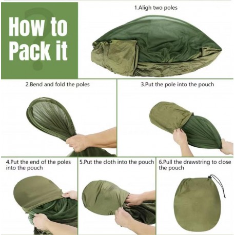 Открытый гамак с москитной сеткой для кемпинга-4