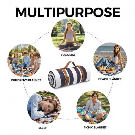 Складной коврик подстилка для отдыха на природе и пикника 200х200 см-4