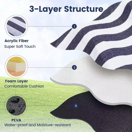 Складной коврик подстилка для отдыха на природе и пикника 200х200 см-6