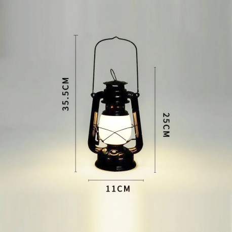 Портативная лампа-фонарь LED 4Вт, уличная, керосиновая, для кемпинга  оптом-3
