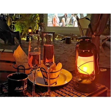 Портативная лампа-фонарь LED 4Вт, уличная, керосиновая, для кемпинга  оптом-6