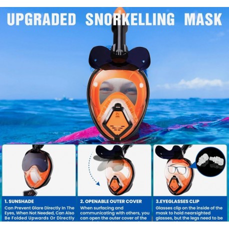 Складная маска для дайвинга, с очками для коррекции близорукости-6