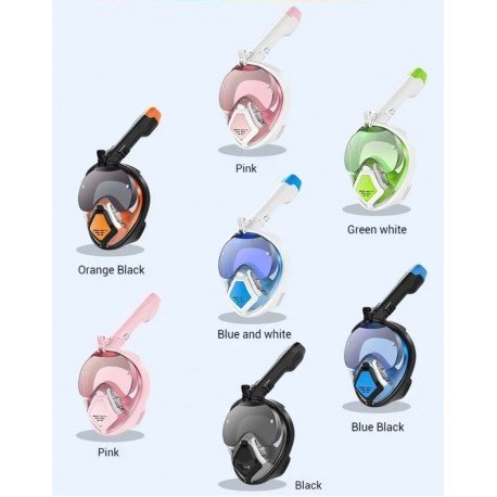 Складная маска для дайвинга, с очками для коррекции близорукости-4