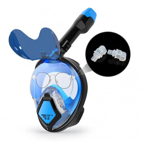 Складная маска для дайвинга, с очками для коррекции близорукости-2