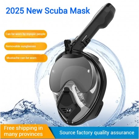 Складная маска для дайвинга, с очками для коррекции близорукости-7
