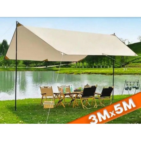 Туристический кемпинговый навес-тент 3*5 м от солнца для отдыха, коммерческих объектов-4