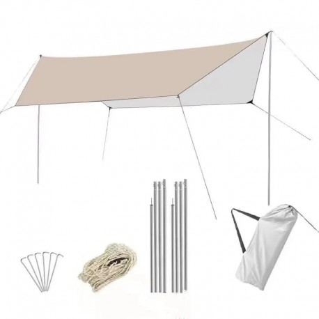 Туристический кемпинговый навес-тент 3*5 м от солнца для отдыха, коммерческих объектов-1