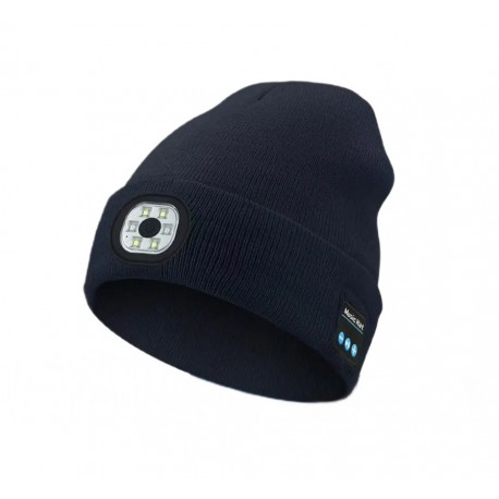 Беспроводная шапка с Фонариком и Bluetooth V5.0 с 4 светодиодами  оптом-1