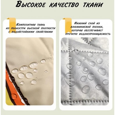 Покрывало складное пляжное для пикника, непромокаемое, 200 х 145 см-7