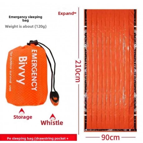 Туристический спальный нейлоновый мешок для выживания 210*90 см-7