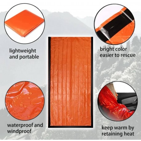 Туристический спальный нейлоновый мешок для выживания 210*90 см-3