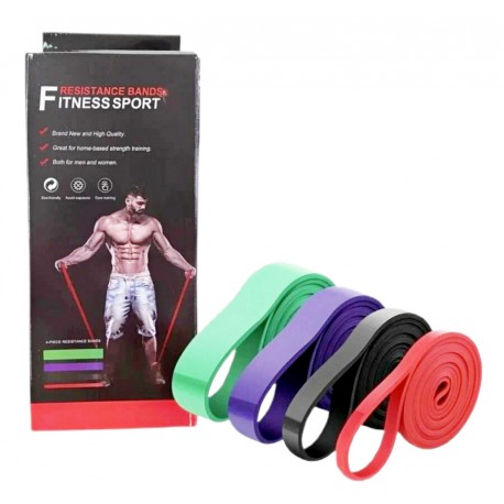 Набор резиновых эспандеров для фитнеса 4 шт оптом