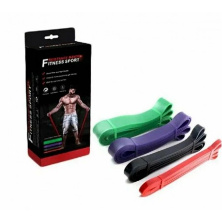 Набор резиновых эспандеров для фитнеса 4 шт оптом-2