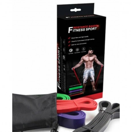 Набор резиновых эспандеров для фитнеса 4 шт оптом-3